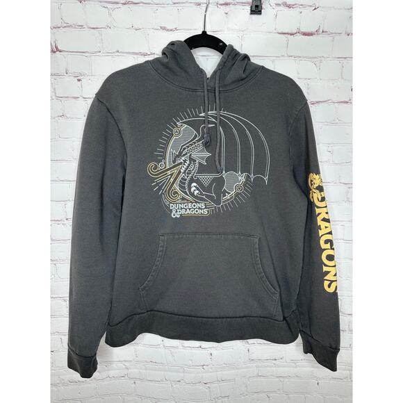 Old Navy Dungeons and Dragons Grey Pullover Hoodie Sweatshirt Mens Large - Picture 1 of 5